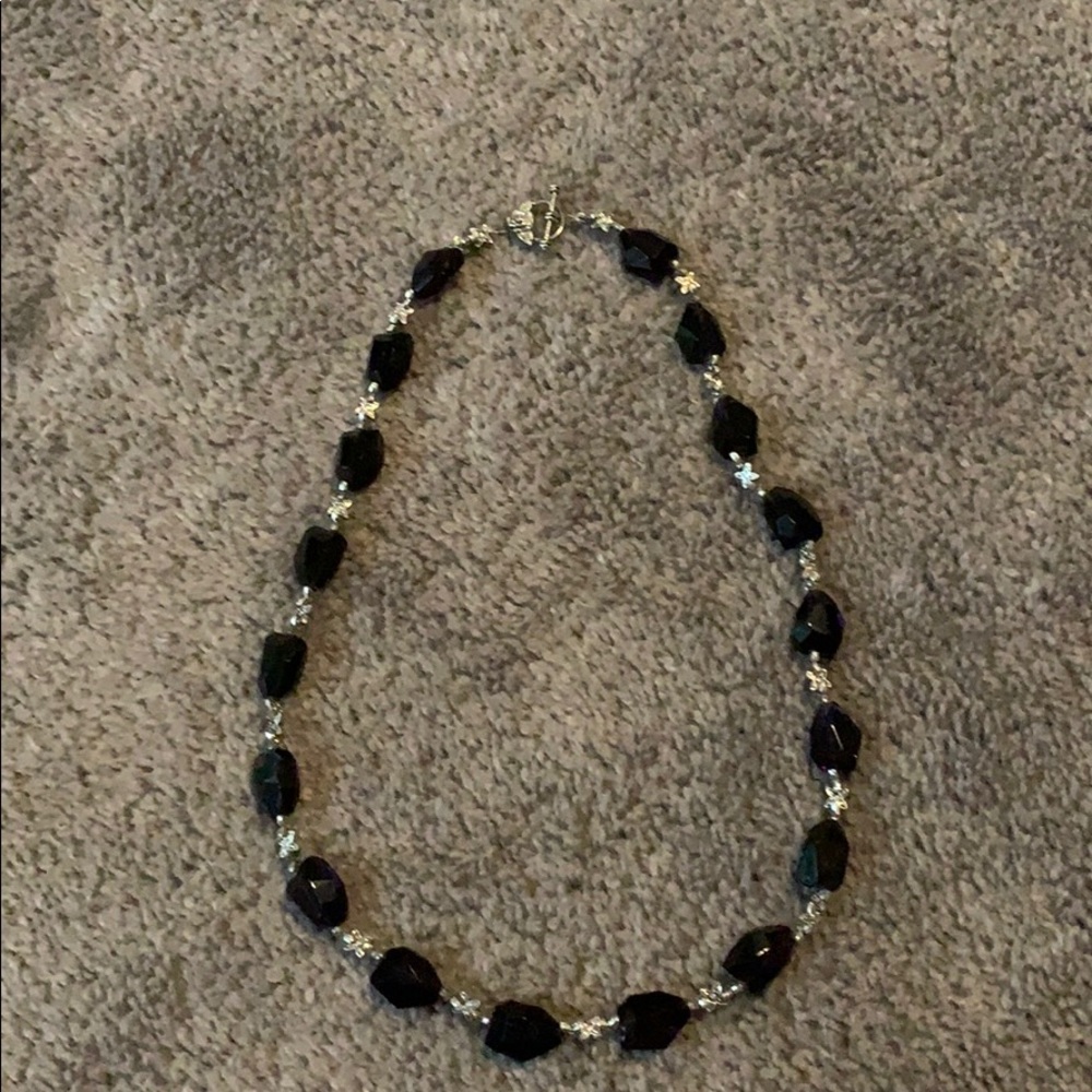 Silver/amethyst necklace